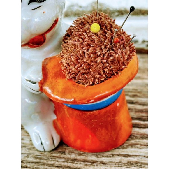 Vintage Lusterware Winking Dog pin cushion - Picture 4 of 8